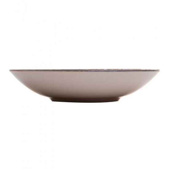 Prato Fundo 21,5cm Magnolia Bege Cerâmica Wolff